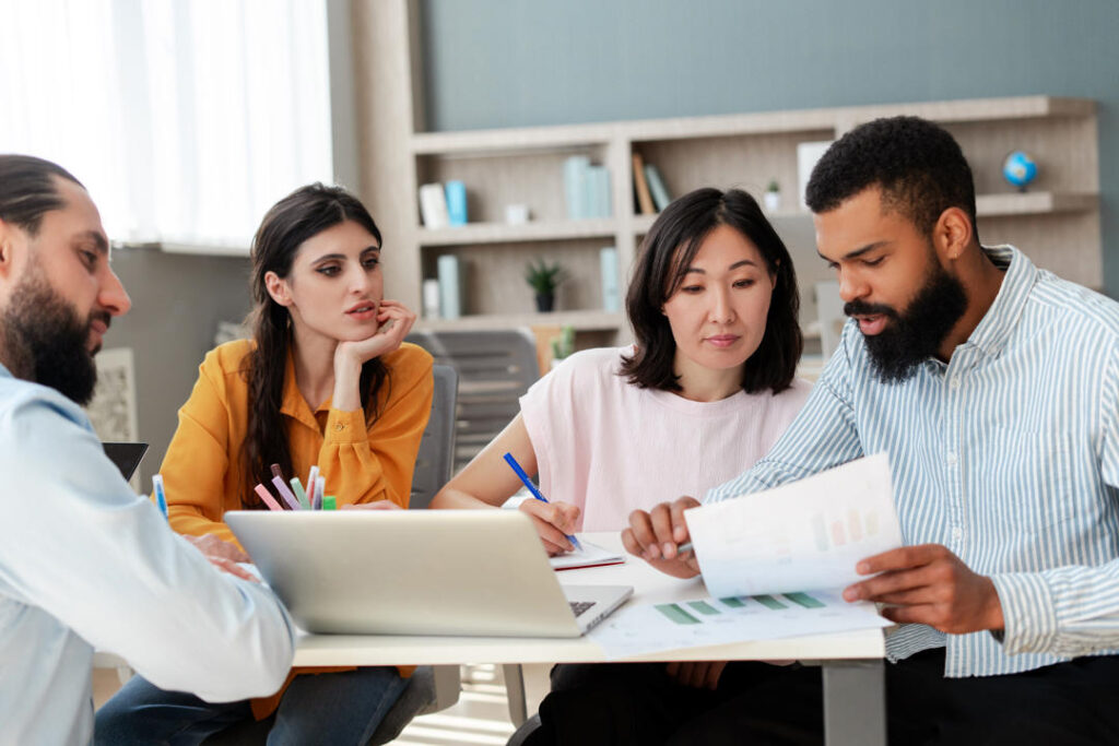 Marketing team analyzing financial data and brains 2024 07 12 21 18 37 utc.jpg